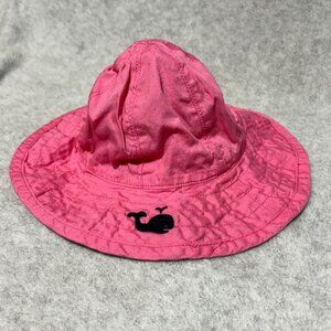 Pottery Barn Kids Infant Hat 3-6 M Baby Girls Reversible Full Brim Outdoor Cap
